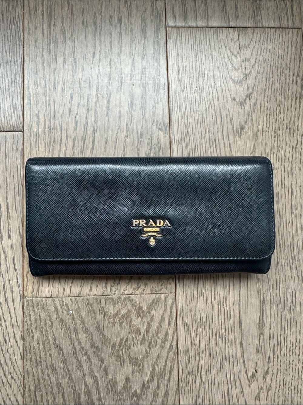 Authentic Prada Black Saffiano Leather Continental Wallet - Picture 1 of 6